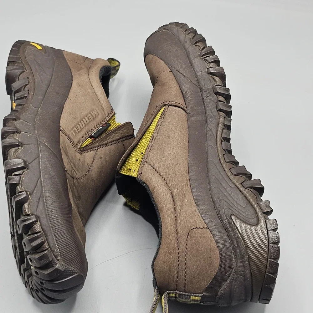 Merrell Shiver Moc Slip On Shoes Brown Leather Waterproof Vibram Sz 8 Polartec